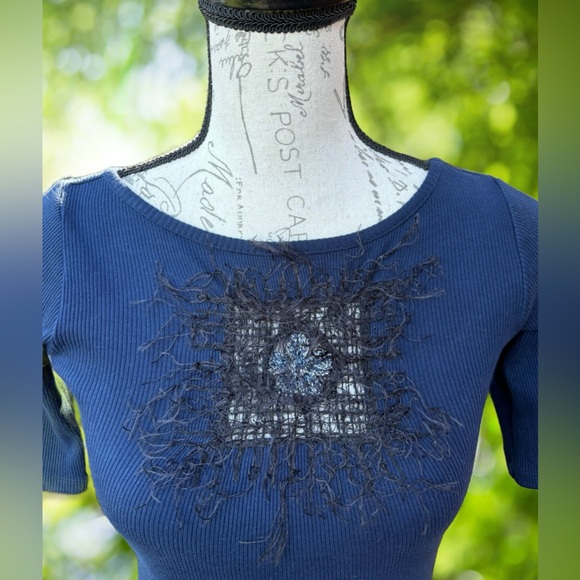 Ribbed Cotton Top with Intricate Embroidery
Small
Like New / Never Worn - Picture 5 of 10